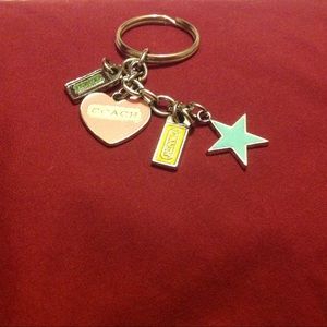 Vintage Coach Silver Keychain